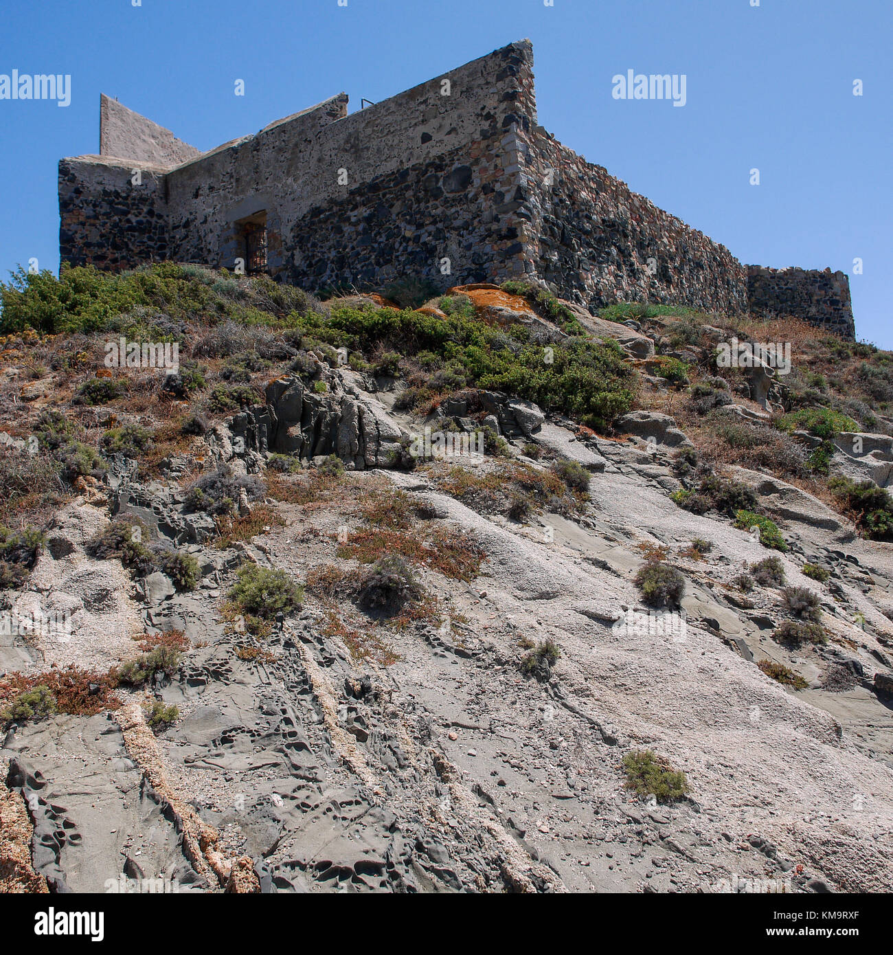 Ancienne forteresse (Xviième siècle), Villasimius, Sardaigne, Italie Banque D'Images