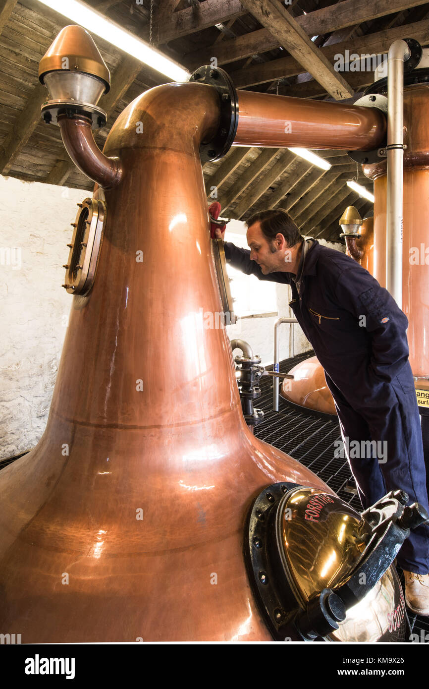 Distillerie daftmill, par cupar, Fife, en écosse L'écosse est l'une des distilleries les plus récents, à l'aide d'orge de sa propre ferme et l'eau de leur puits artésien Banque D'Images