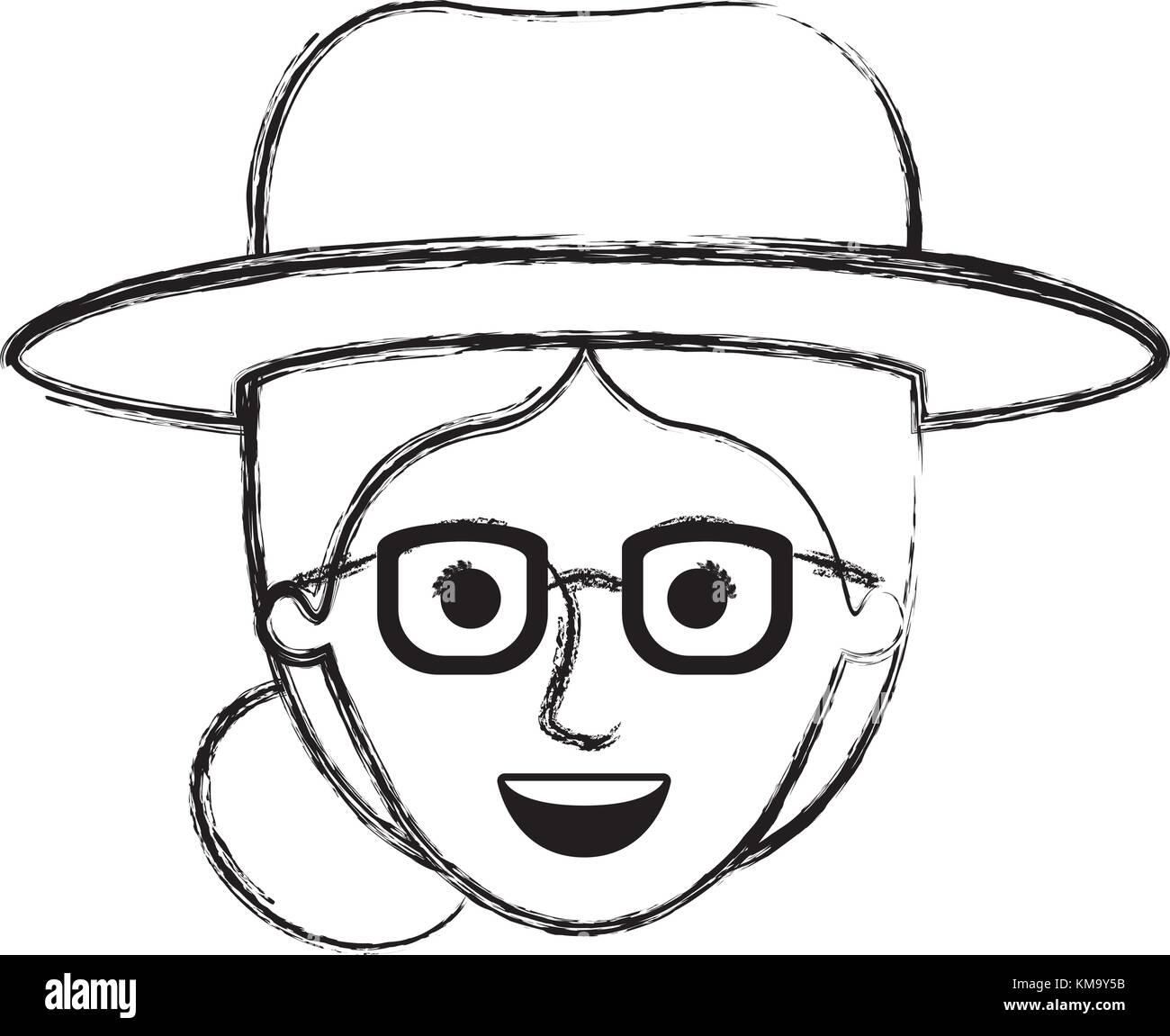 Fatal Indomptable Productif Dessin Au Trait Lunettes Chapeaux Pour Visage Habituel Informer Rose