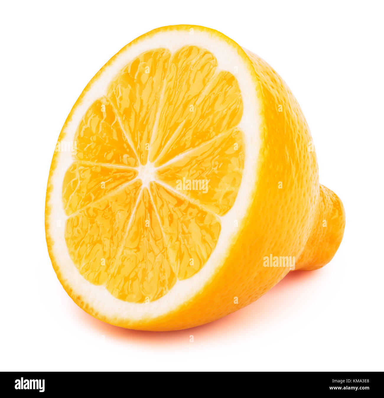 La moitié des isolés de citron Banque D'Images