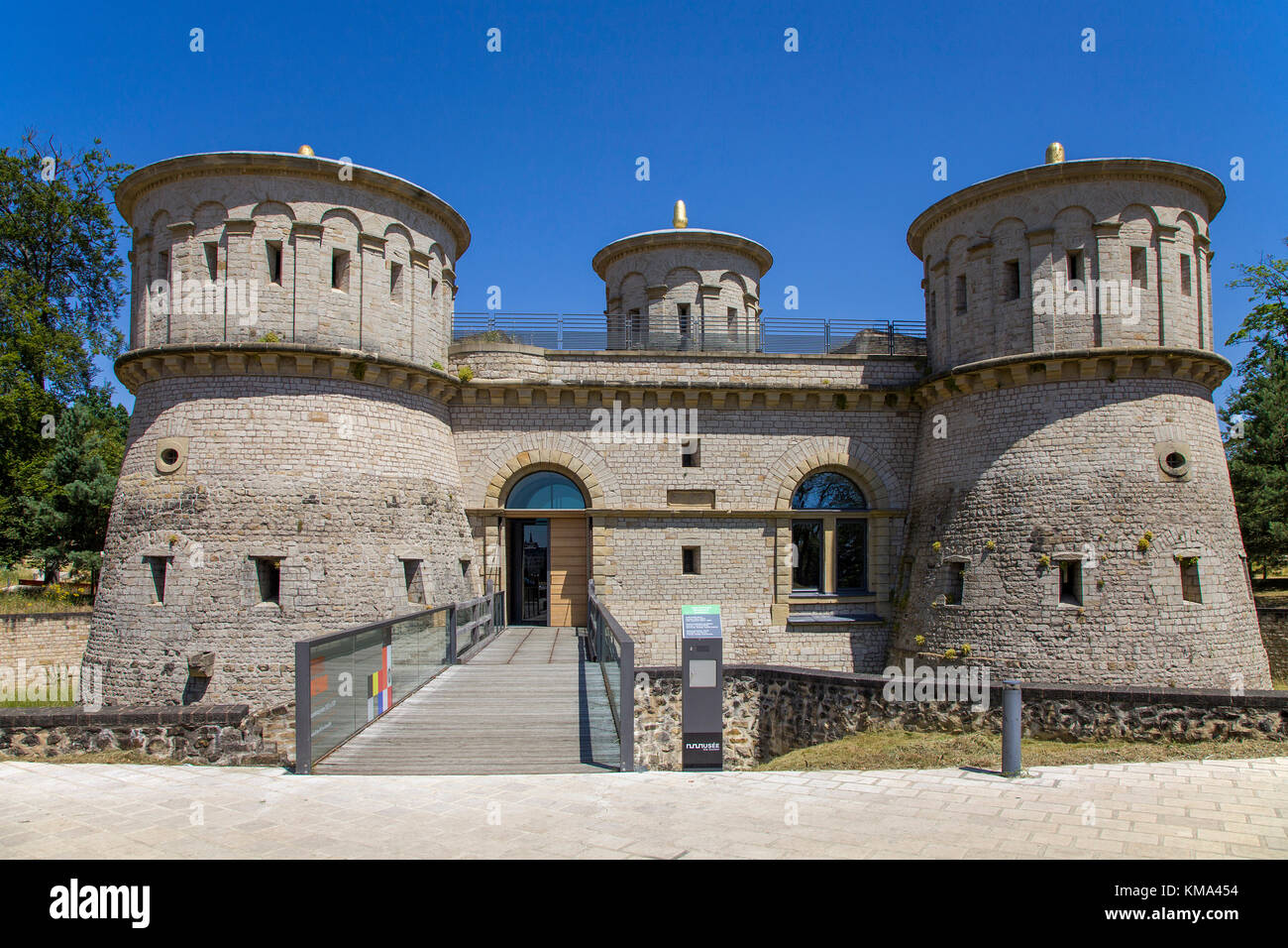 Fort Thuengen (DRAI Eechelen, Drei Eicheln, trois), Kirchberg, Luxembourg, Luxembourg, Europe Banque D'Images