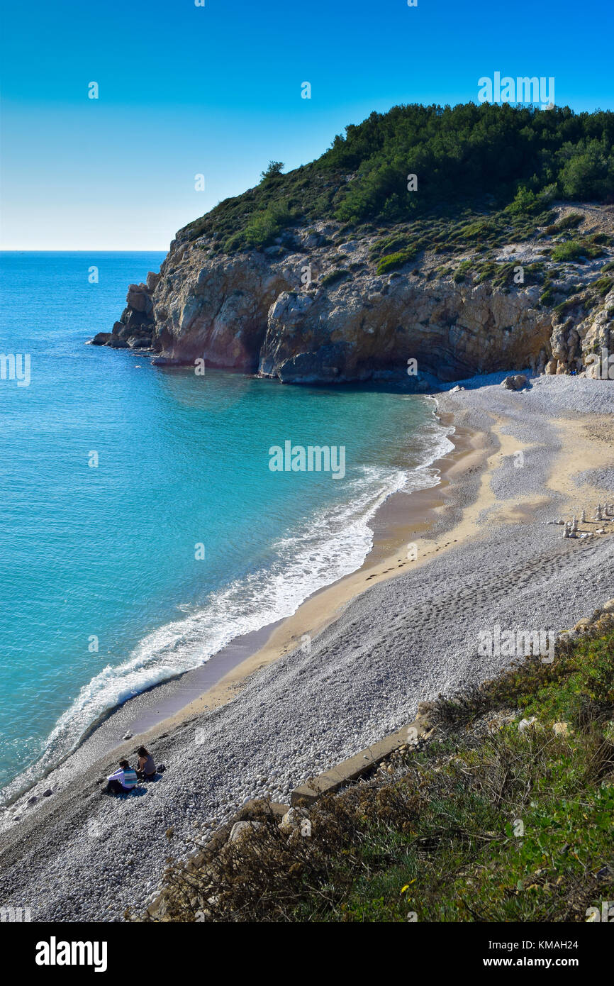 Plage. sitges, Catalogne, Espagne Banque D'Images