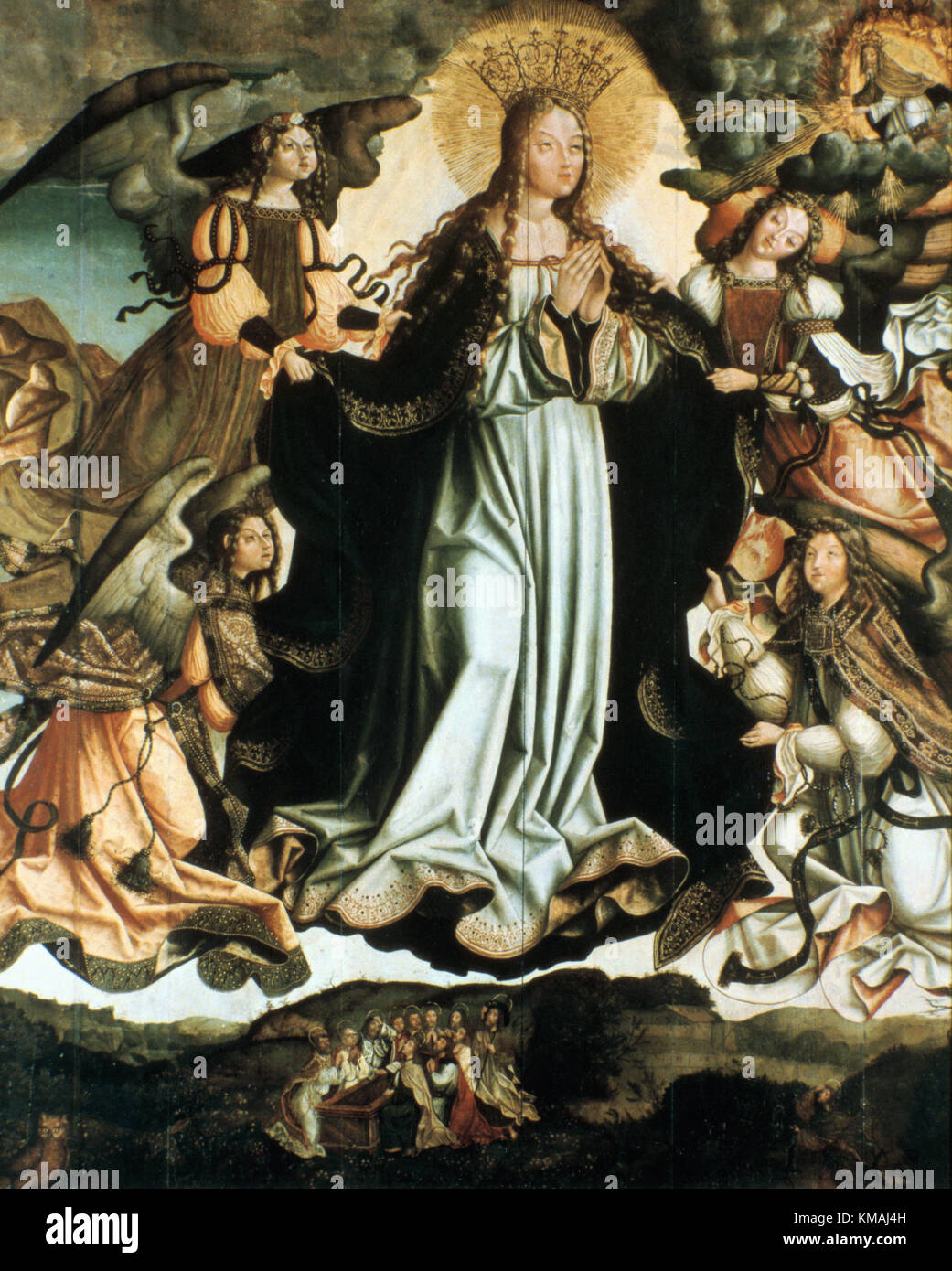 Assomption de la Vierge - la peinture du 16e siècle portugais Banque D'Images