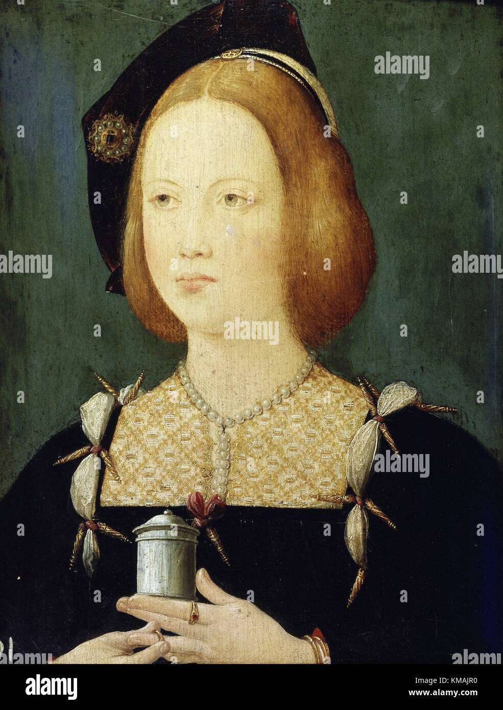 Anonyme - Portrait de Mary d'Angleterre, troisième épouse de Louis XII, roi de France - 16e siècle Banque D'Images