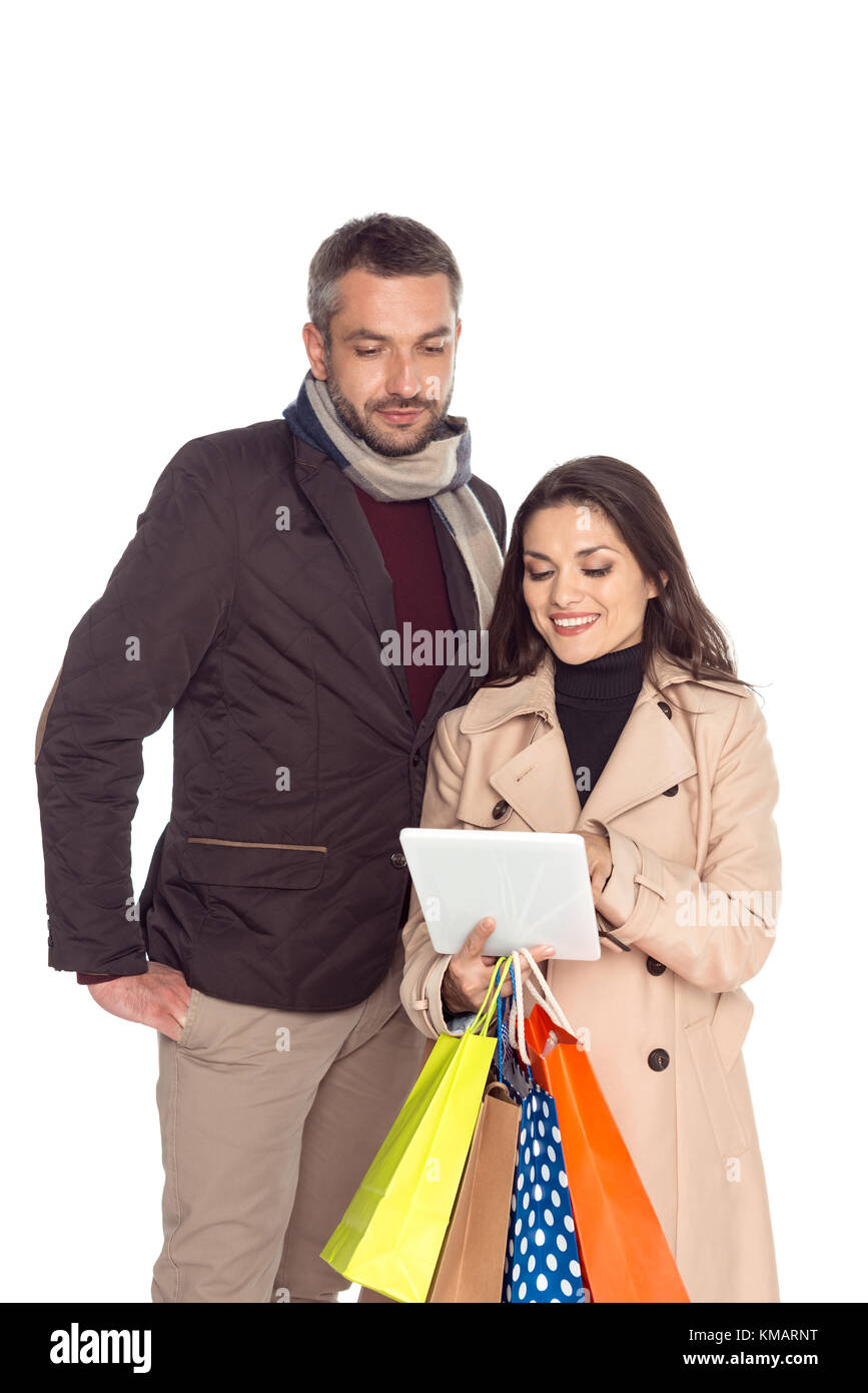 Couple with digital tablet Banque D'Images