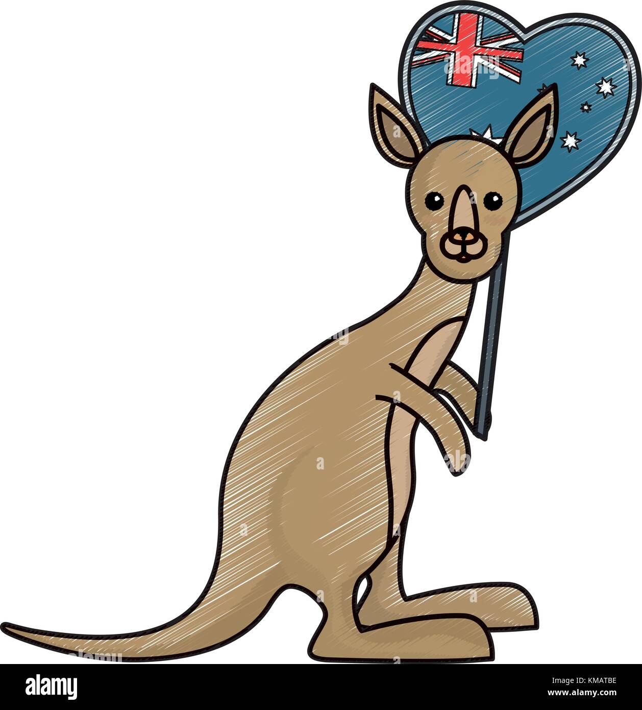 Drapeau Australie Avec Kangourou Banque D Image Et Photos Alamy