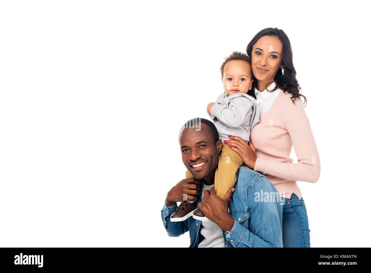 Happy african american family Banque D'Images