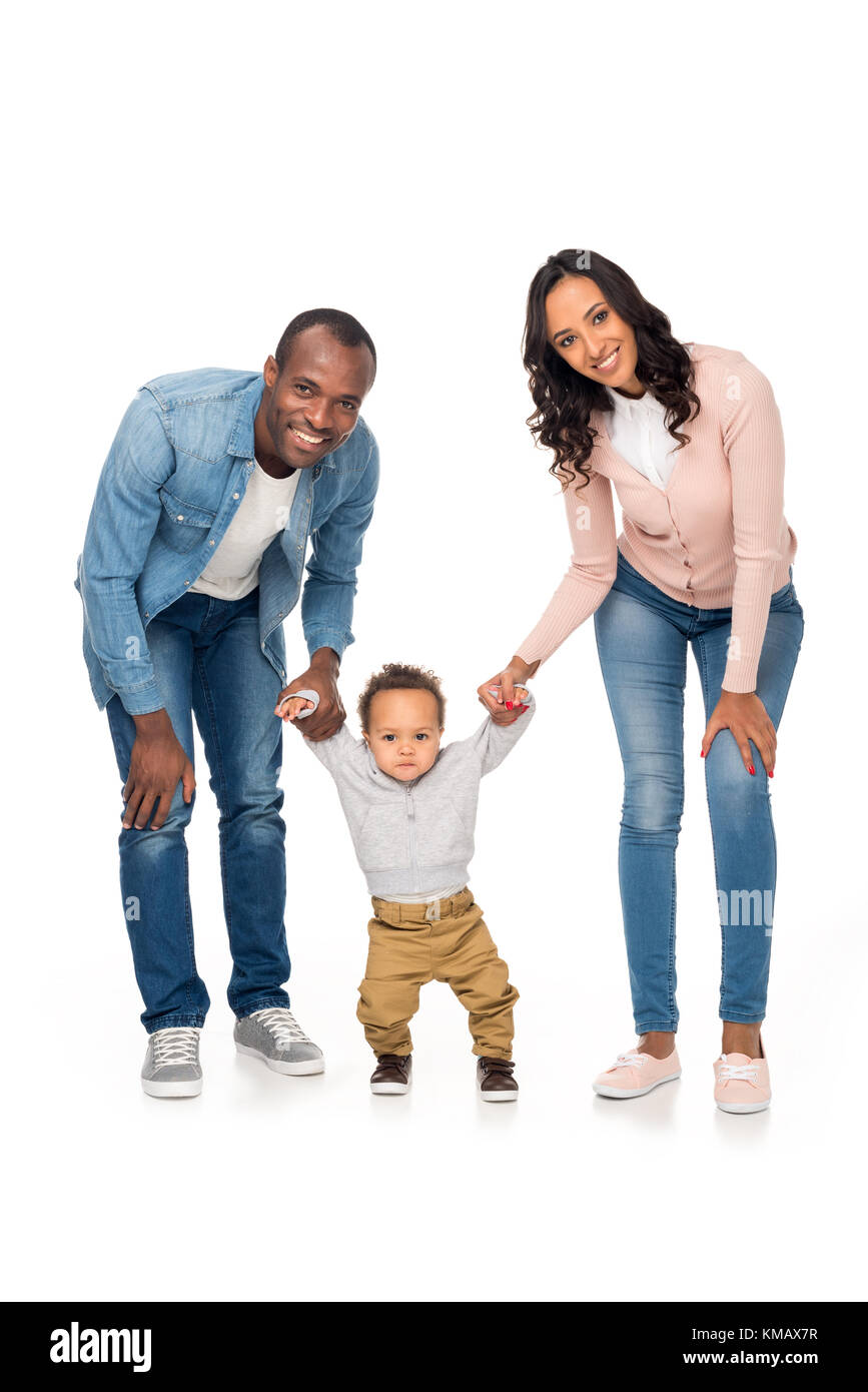 Happy african american family Banque D'Images
