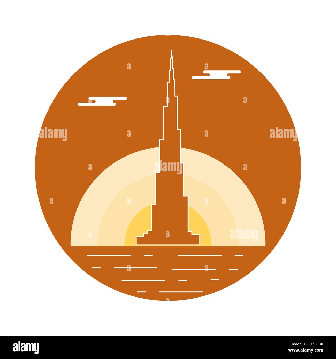 Emirats arabes unis Dubaï. silhouette skyscraper building et symbole. design pour bannière, affiche ou imprimer. Illustration de Vecteur