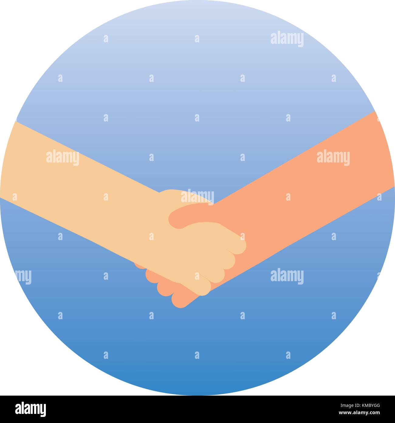 Serrer la main vector illustration, symbole de réussite, beaucoup de souhaits heureux partenariat, Shake, accord d'occasionnels sign design plat Illustration de Vecteur