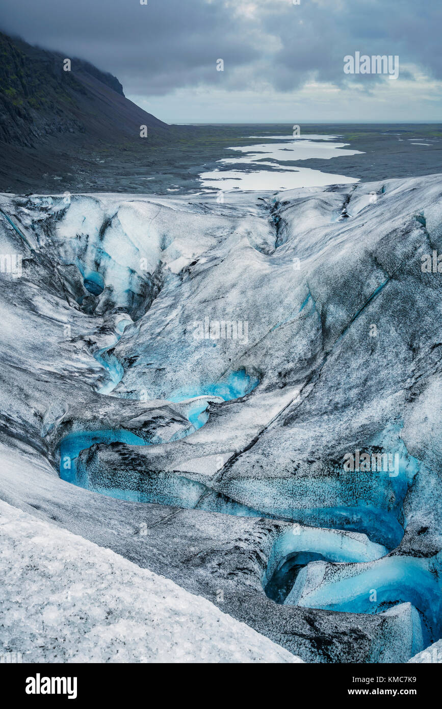 Glacier Breidamerkurjokull, Islande Banque D'Images