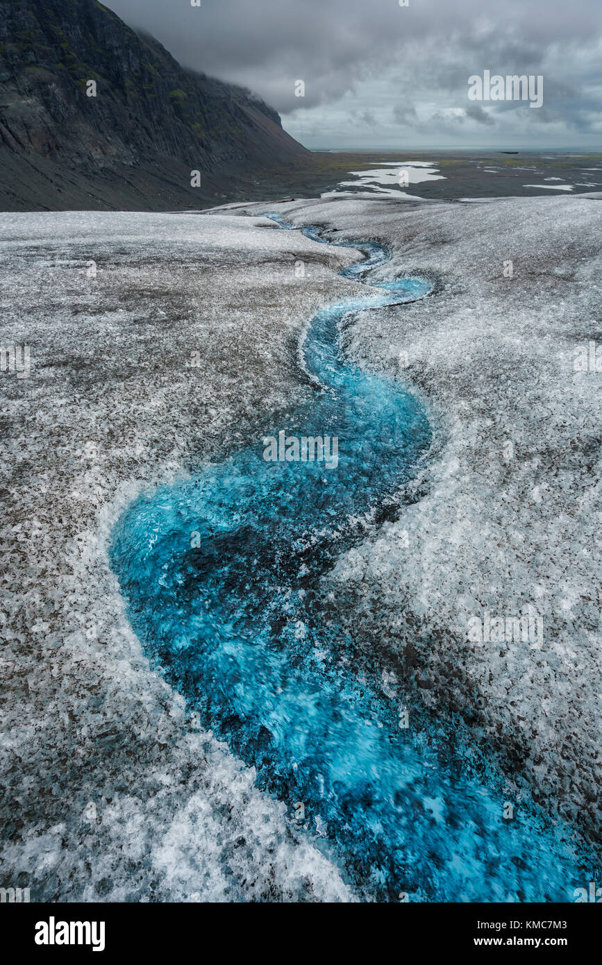 Glacier Breidamerkurjokull, Islande Banque D'Images