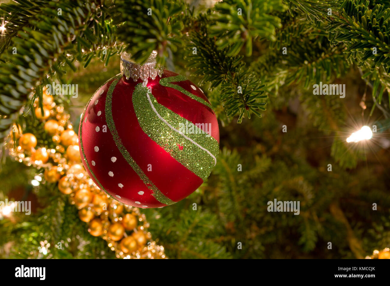 Boule de Noël ornament closeup Banque D'Images