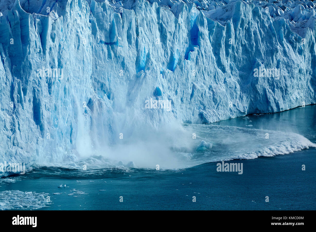 Ice de casser le visage de terminal Perito Moreno Glacier, Parque Nacional Los Glaciares (zone du patrimoine mondial), Patagonie, Argentine, Amérique du Sud Banque D'Images