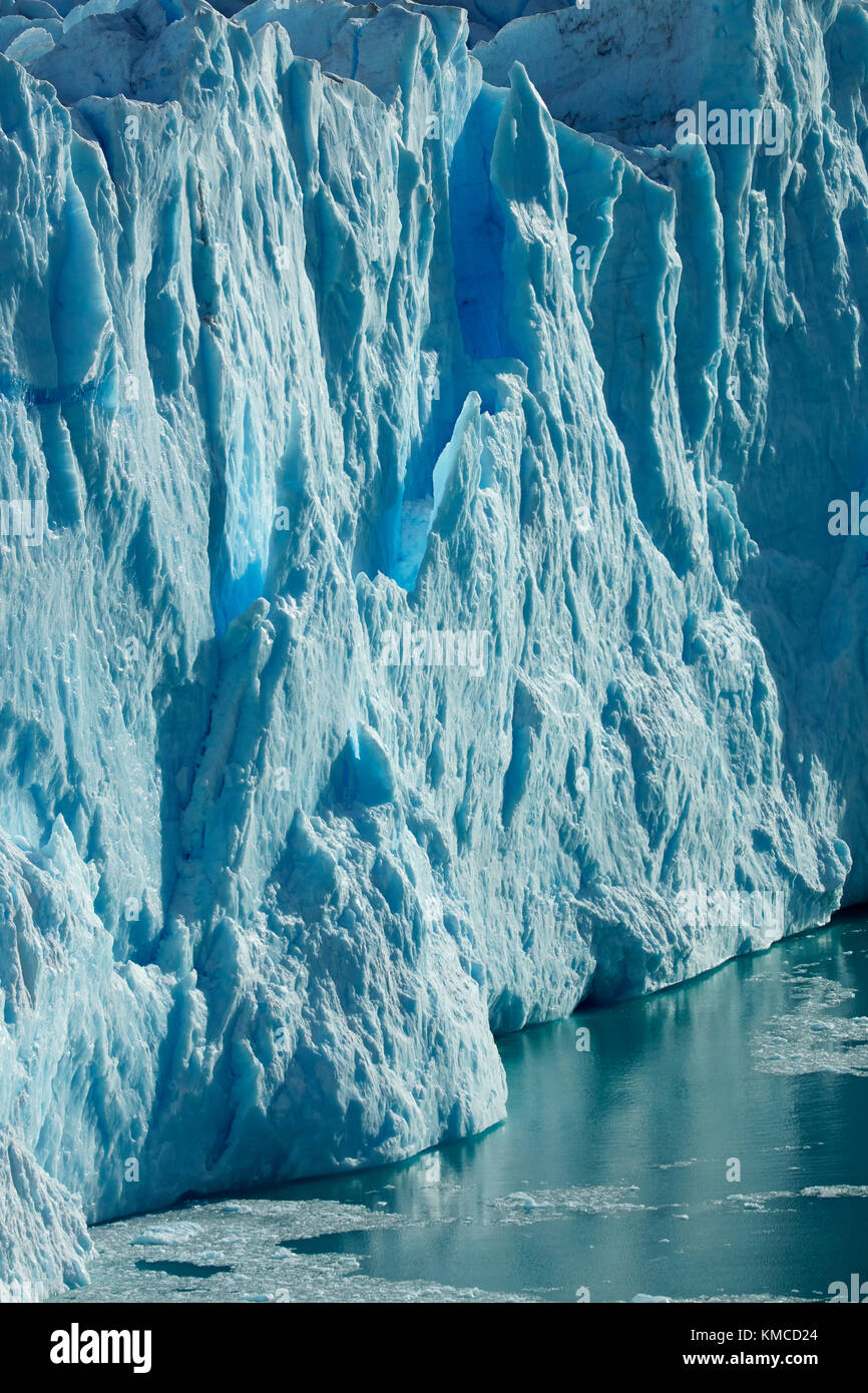 Face à la borne, glacier Perito Moreno et du lac Argentino, Parque Nacional Los Glaciares (zone du patrimoine mondial), Patagonie, Argentine, Amérique du Sud Banque D'Images