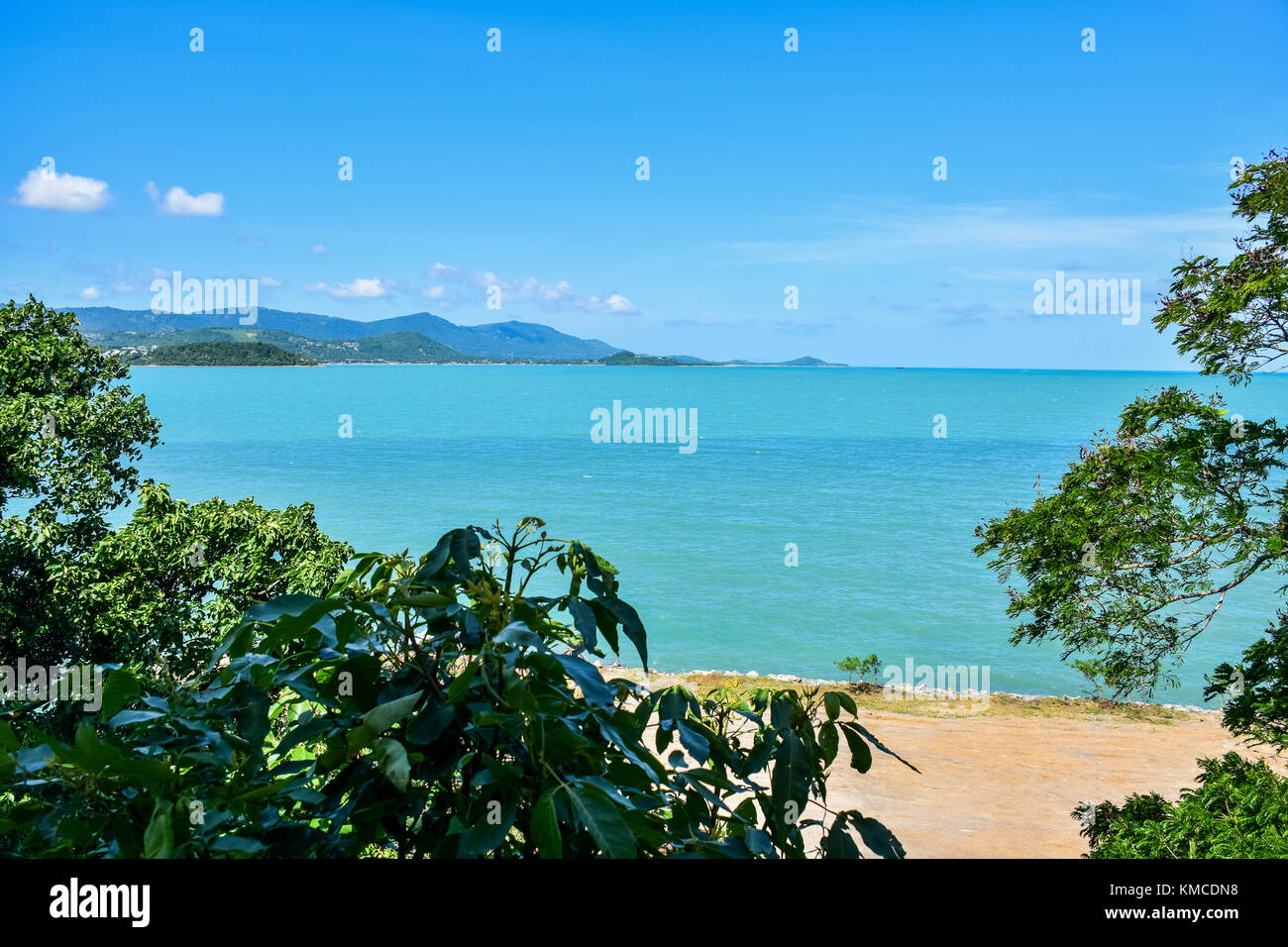 Beaux paysages terrestres et marins, de la mer et de la plage de l'île de Samui, Thaïlande Banque D'Images