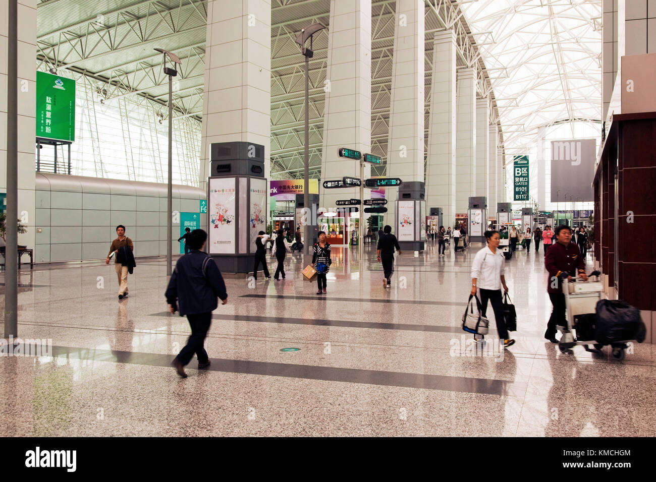 L'aéroport international Baiyun de Guangzhou, province de Guangdong, Chine Banque D'Images