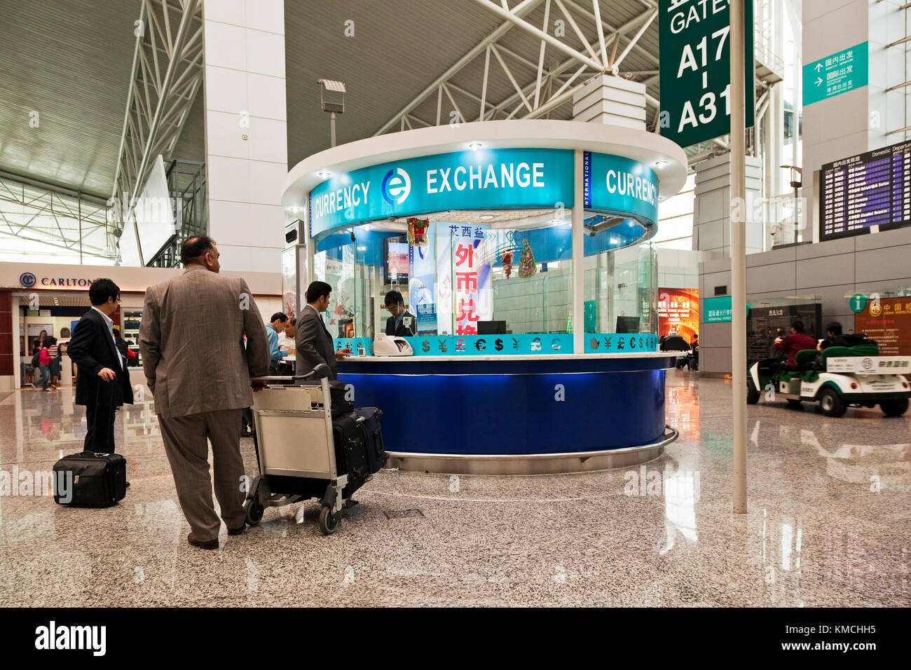 L'aéroport international Baiyun de Guangzhou, province de Guangdong, Chine Banque D'Images