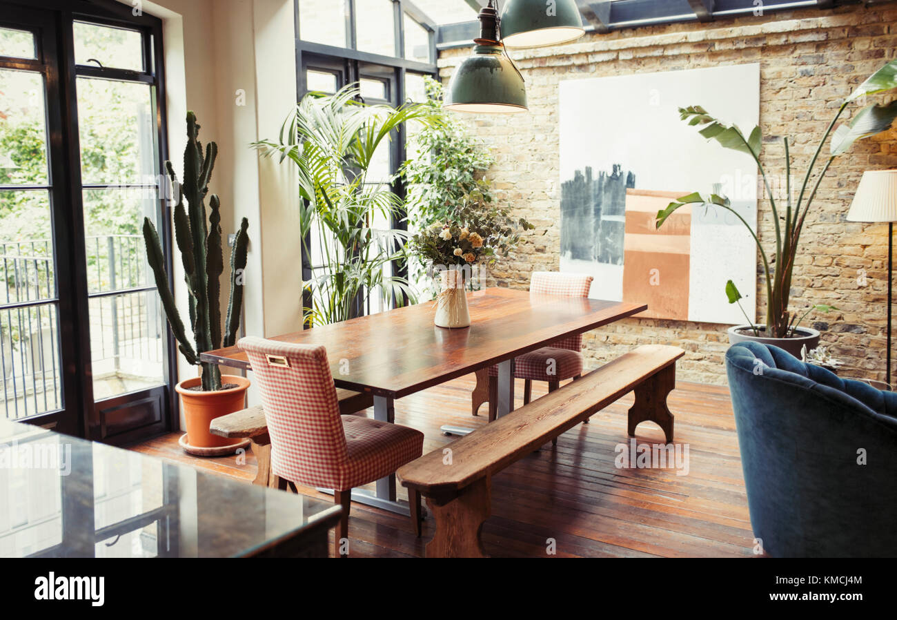 Salle à manger de la maison Banque D'Images