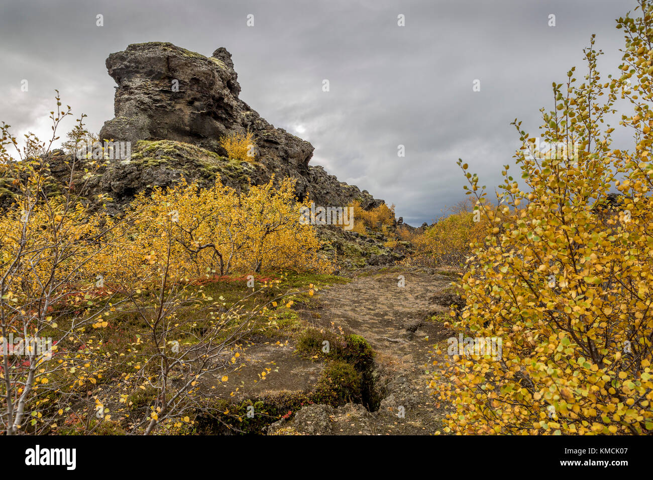 DIMMUBORGIR - Connu localement comme la forteresse sombre ou Noir Rock Banque D'Images