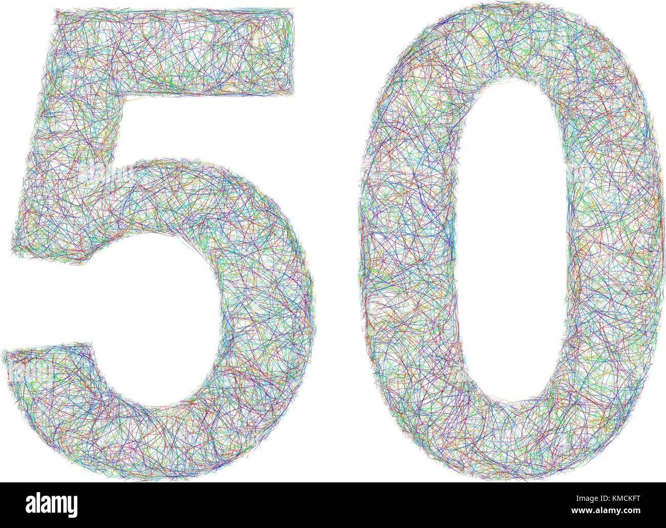 Numeros 50 Para Imprimir 50 nombre Banque d'images vectorielles - Alamy