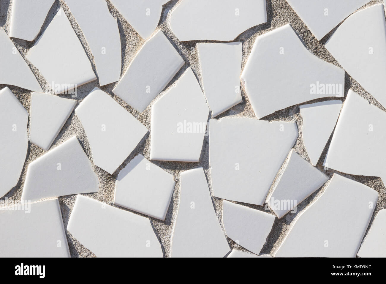 Céramique blanc motif irrégulier, mosaic wall, Vietri sul mare (Côte d'Amalfi, Italie) Banque D'Images