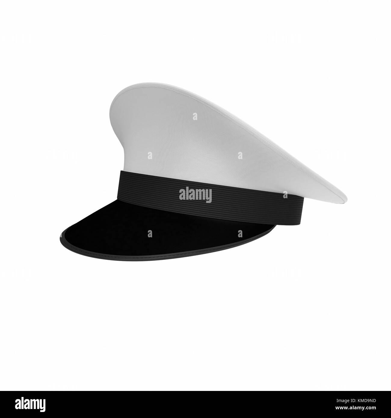Marine vintage simple hat, isolé sur blanc. 3d illustration Banque D'Images