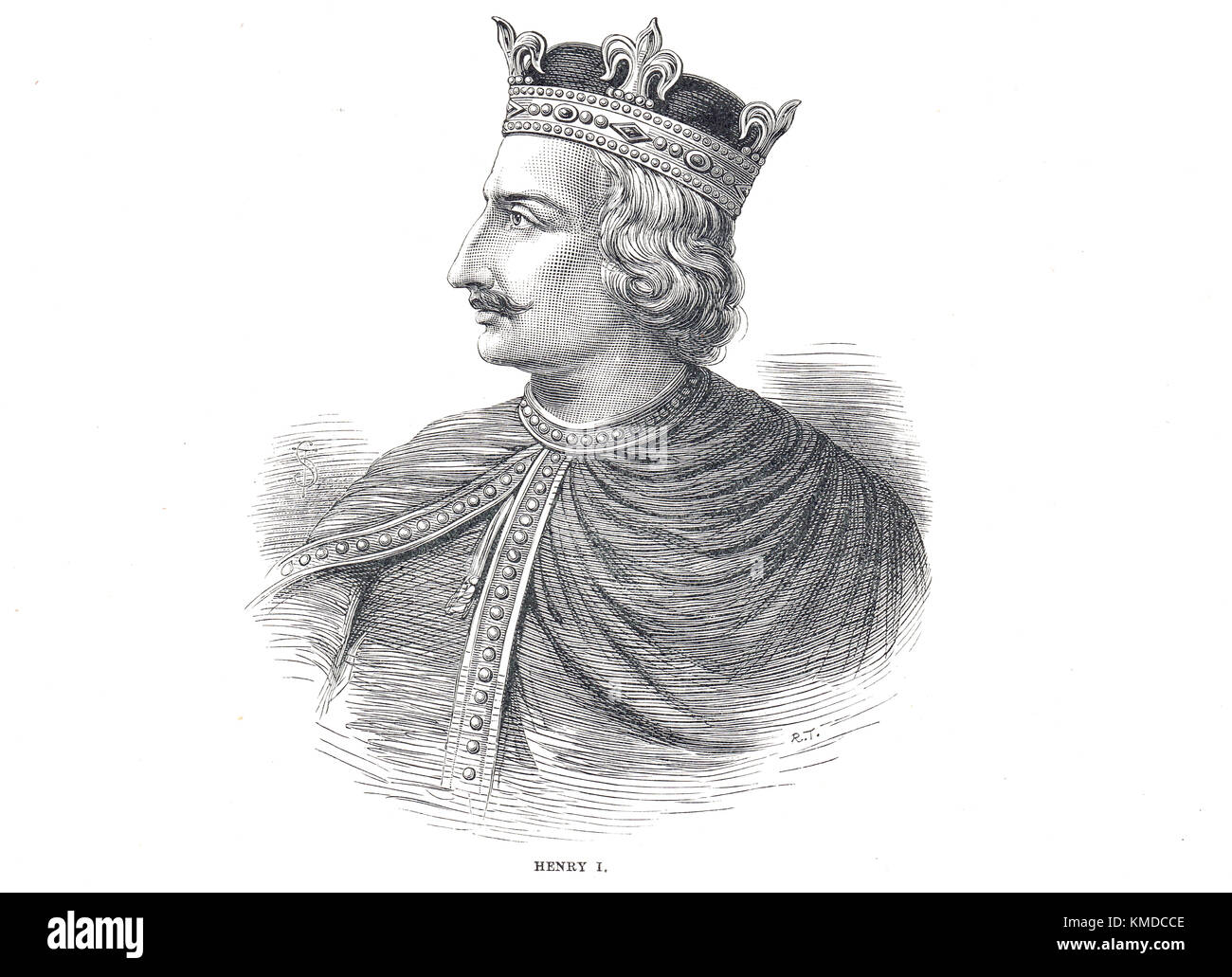 Le roi Henri Ier d'Angleterre, 1068-1135, régna de 1100 à 1135 Banque D'Images