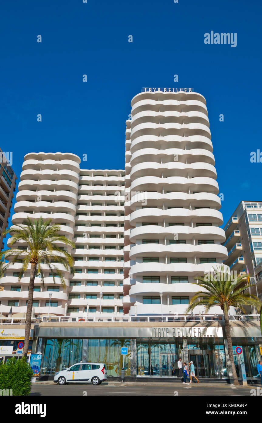Hotel Belver, Paseo Maritimo, PASSEIG MARITIM, Avinguda de Gabriel Roca, Palma, Majorque, îles Baléares, Espagne Banque D'Images