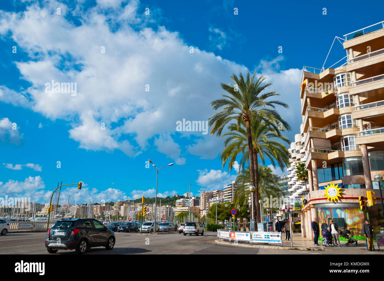 Paseo Maritimo, PASSEIG MARITIM, Avinguda de Gabriel Roca, Palma, Majorque, îles Baléares, Espagne Banque D'Images