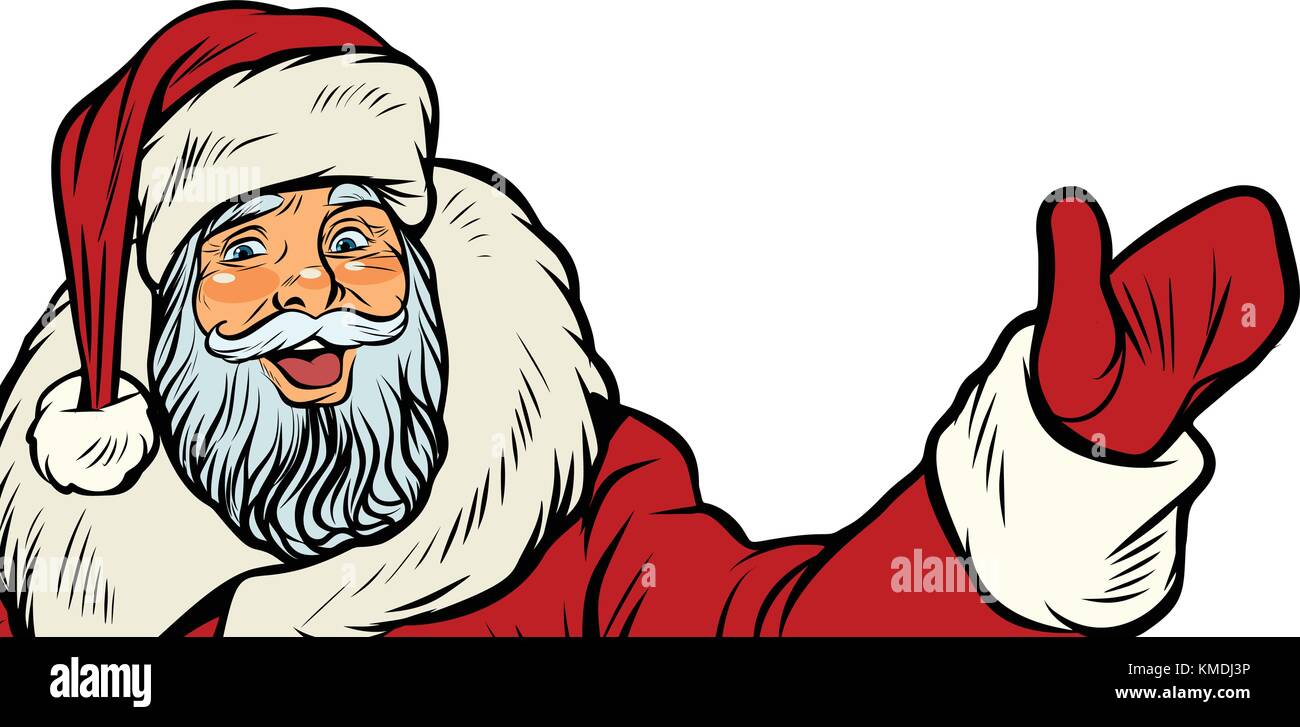Père Noël sur fond blanc Illustration de Vecteur