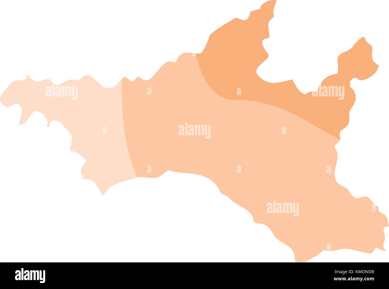 Carte politique de l'oblast de l'amour Illustration de Vecteur