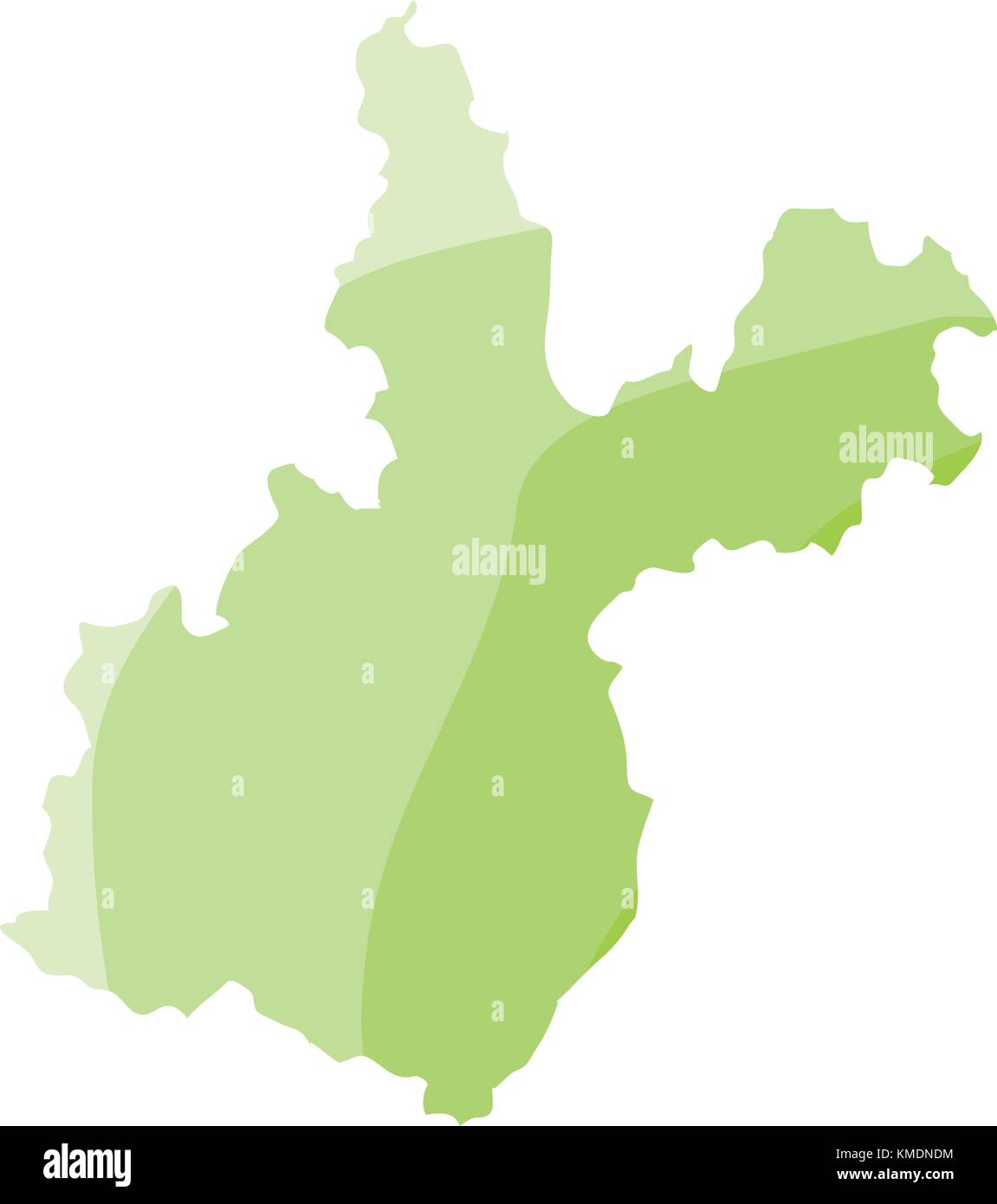 Carte politique de l'oblast d'Irkoutsk Illustration de Vecteur