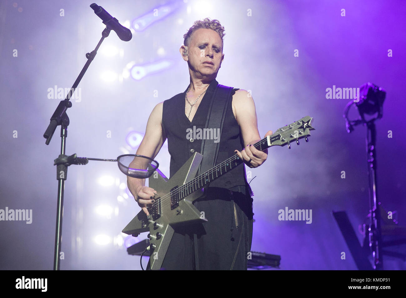 Martin Gore de Depeche Mode le 10 octobre 2017, à l'Oracle Arena à Oakland, Californie. Banque D'Images