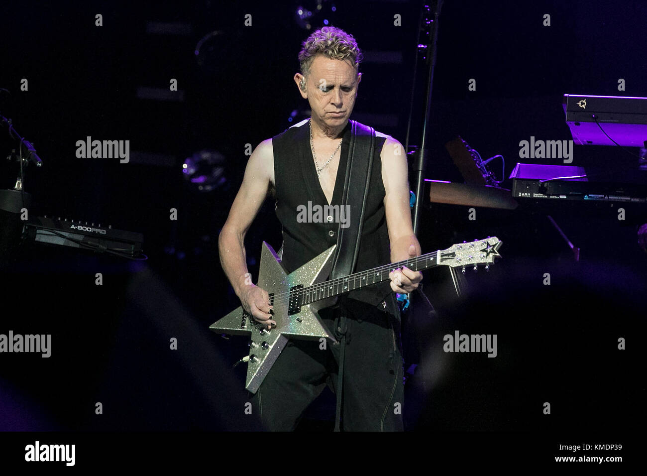 Martin Gore de Depeche Mode le 10 octobre 2017, à l'Oracle Arena à Oakland, Californie. Banque D'Images