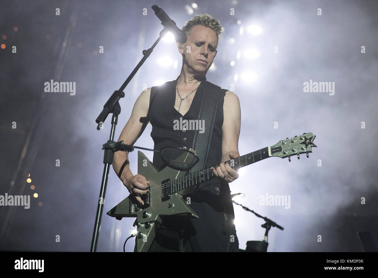 Martin Gore de Depeche Mode le 10 octobre 2017, à l'Oracle Arena à Oakland, Californie. Banque D'Images