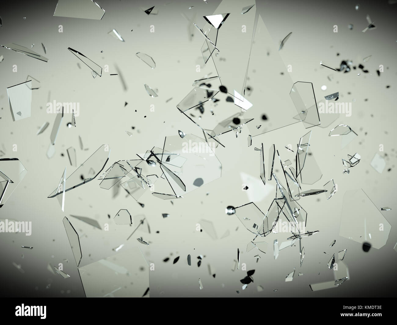 Morceaux de verre fissuré ou fractionnés haute résolution Banque D'Images