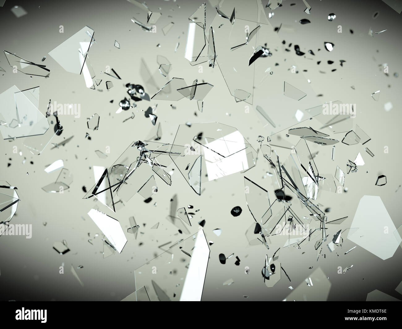 Pièces de verre fissuré ou fractionnés en haute résolution Banque D'Images
