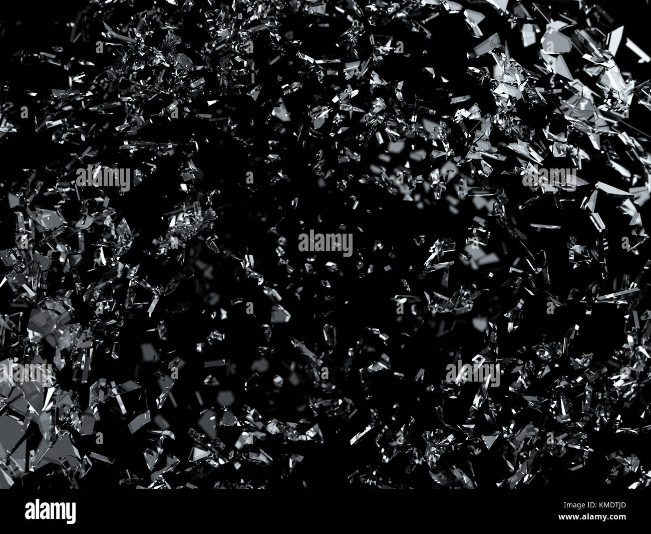 Des morceaux de verre brisé ou fissuré avec dof peu profondes Banque D'Images