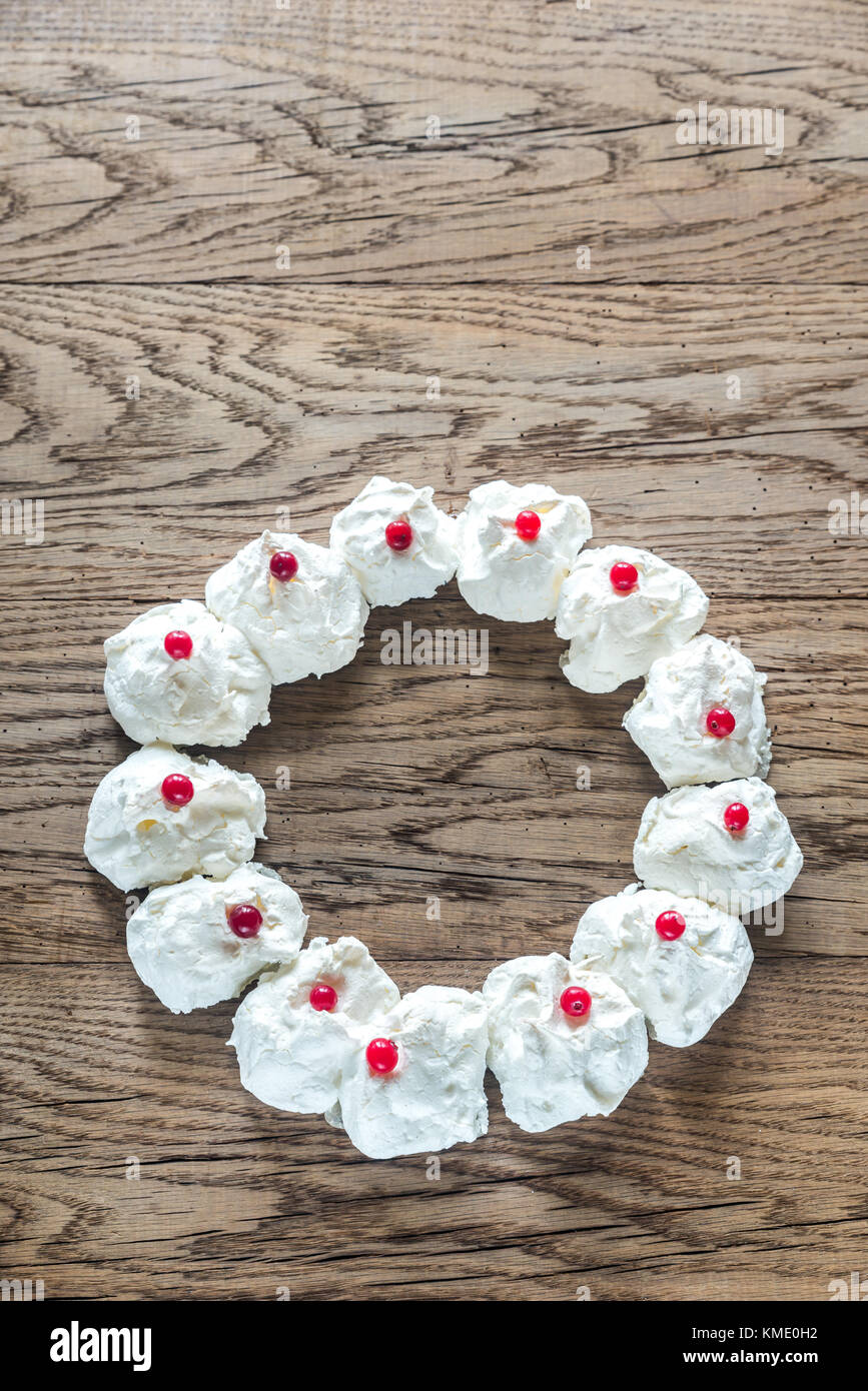 Couronne de Noël Meringue Banque D'Images