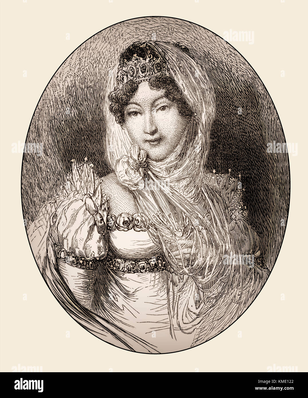 Marie Louise d'Autriche, 1791 - 1847, l'Impératrice des Français, deuxième épouse de Napoléon I Banque D'Images