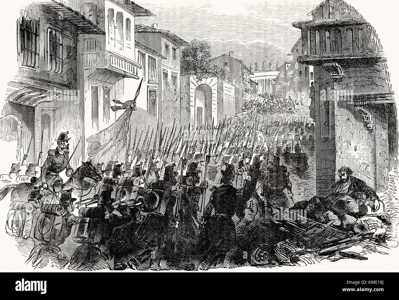 La Garde nationale à l'insurrection de juin jours, 23 juin au 26 juin 1848, Paris, France Banque D'Images