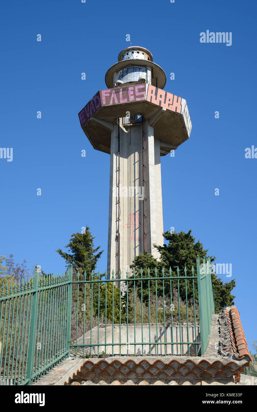 Tour abandonnés Funiculaire Cannes (1928-66), dans le District de Californie Cannes, Alpes-Maritimes, France Banque D'Images