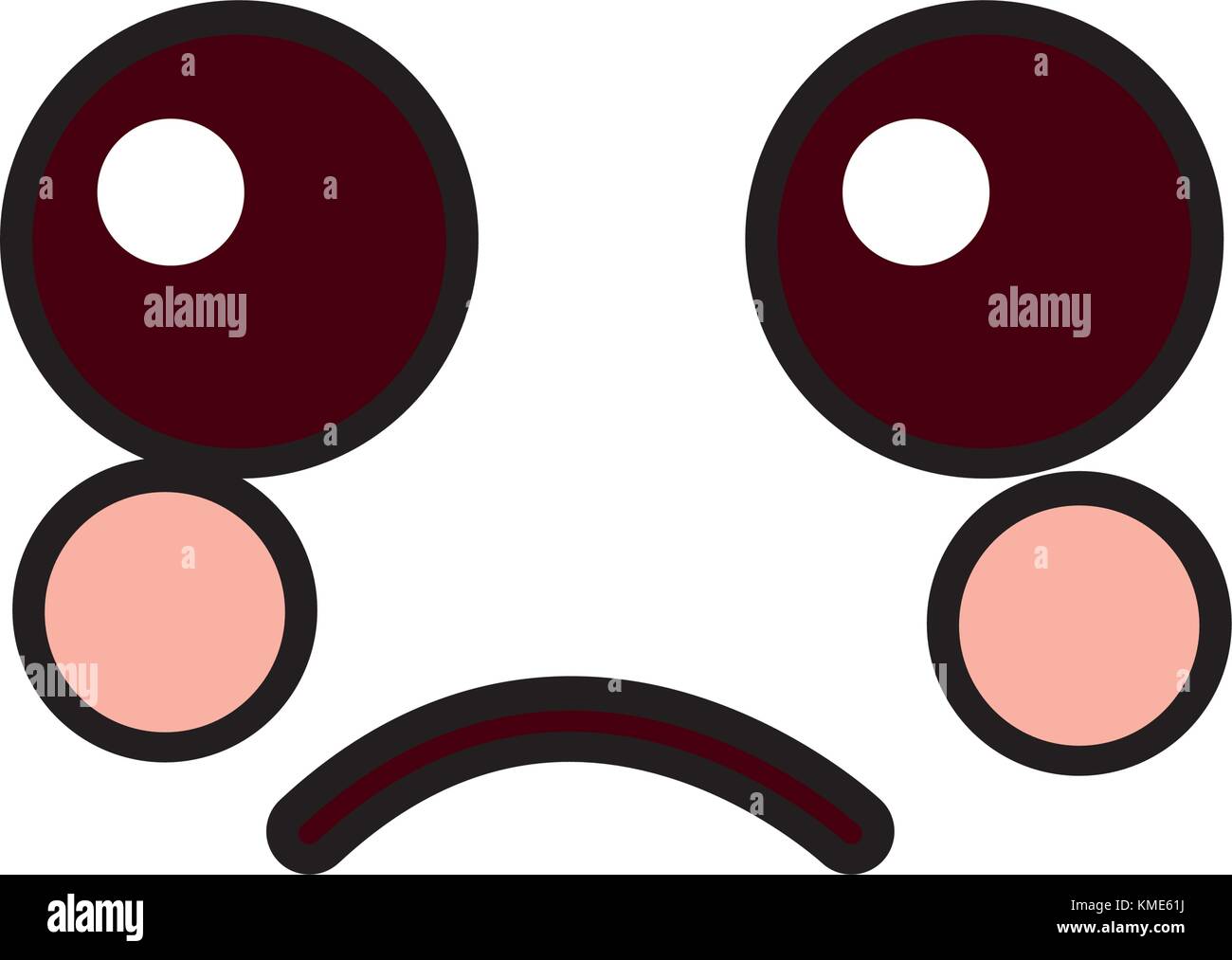 Visage triste image icône emoji Illustration de Vecteur