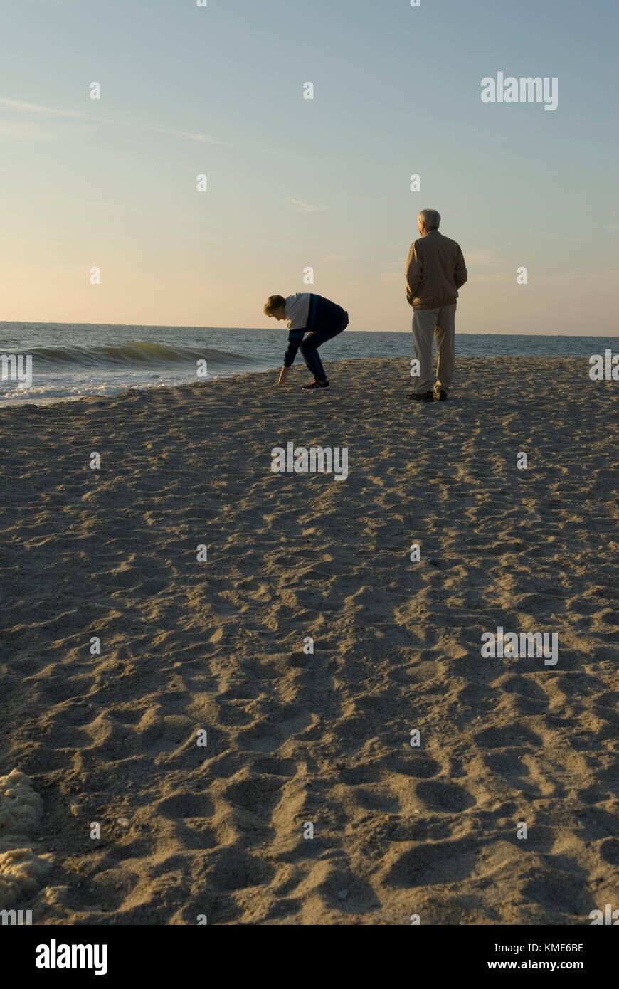 Couple à Myrtle Beach en Caroline du Sud, USA. Banque D'Images