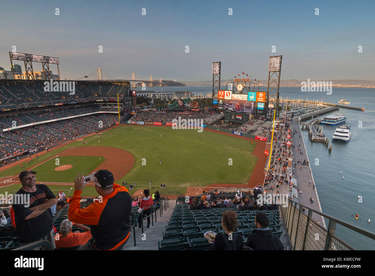 ATT Ballpark, stade de l'équipe de baseball des San Francisco Giants, San Francisco, Californie, États-Unis Banque D'Images
