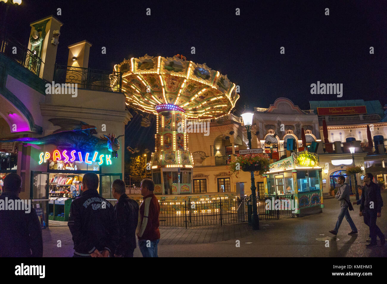 Le Wiener Prater, wurstelprater est un grand parc public dans le 2ème arrondissement de Vienne, Leopoldstadt vienne. C'est aussi le plus ancien parc de loisirs dans le monde Banque D'Images