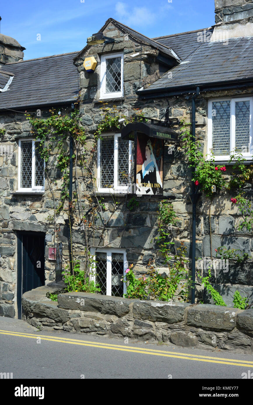 Le Victoria Inn, Llanbedr, Gwynedd, Pays de Galles, Royaume-Uni Banque D'Images