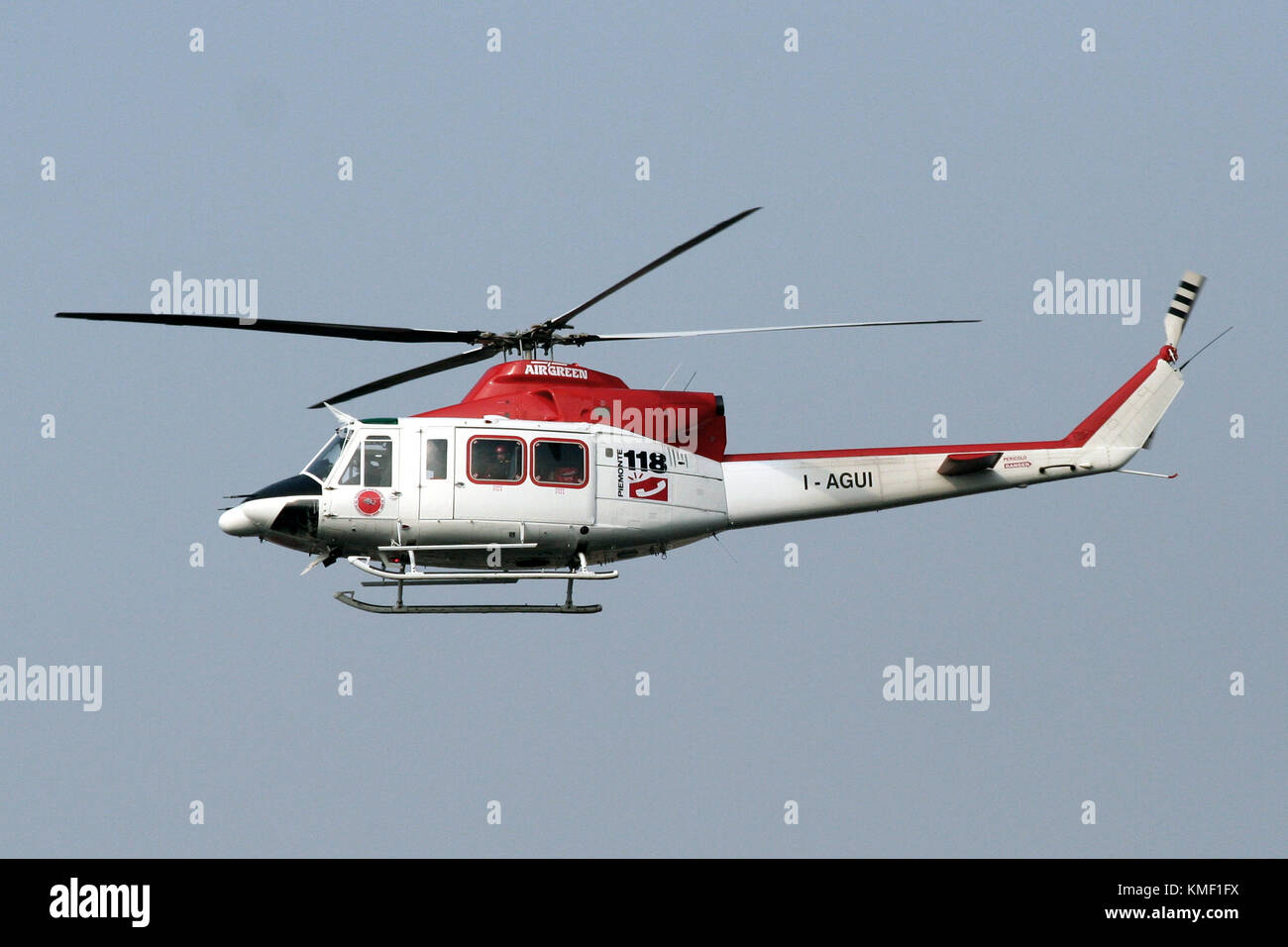 Agusta vert air-bell ab-412 Griffon air rescue Banque D'Images