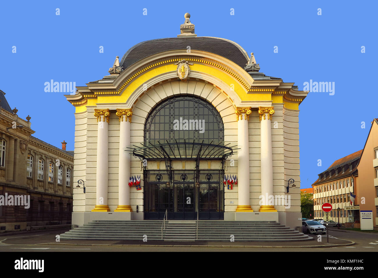 Belfort, hôtel de ville, France, Vieille ville, lieu, est de la France , Stadthalle, Frankreich, Altstadt, Veranstaltungsort, Ostfra Banque D'Images
